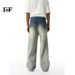 EF JEANS | 2025 Spring New Product Casual Retro Washing Gradual Change Whitening Lace Up Old Jeans Trendy Man_mkmklike.com