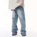 Men's Clothing New Arrivals Multi Layered Scimitar Style Loose Denim Pants Men's Fashion_mkmklike.com