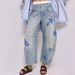 Vintage Low-Rise Flare Jeans For Women – Distressed Washed Denim With Embroidery (S-L, 90s Retro Street Style)_mkmklike.com