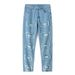 Laike Men's Summer Jeans Retro Style Trendy Ripped Patch Loose Casual Pants Fashion_mkmklike.com