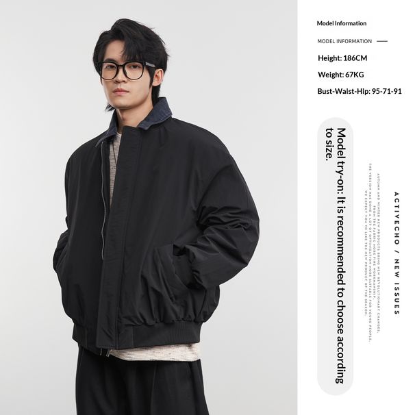 Yizhi "Winter Fleece" 90% White Duck Patchwork Denim Collar Down Jacket Winter Men's Warm Trendy Coat_mkmklike.com