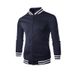 Cross-Border Foreign Trade Autumn Winter American Style Stand Collar Baseball Long Pants Fleece-Lined Casual Jacket_mkmklike.com