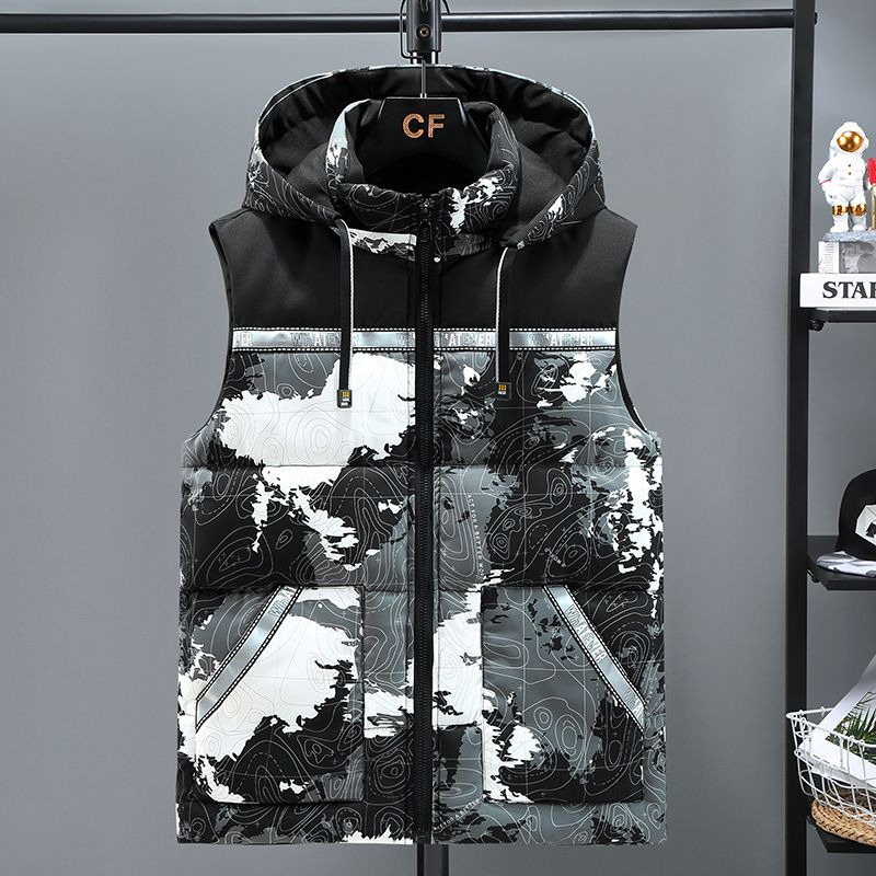 camouflage cotton vest casual outdoor fashion sleeveless down cotton jacket outer factory direct batch_mkmklike.com