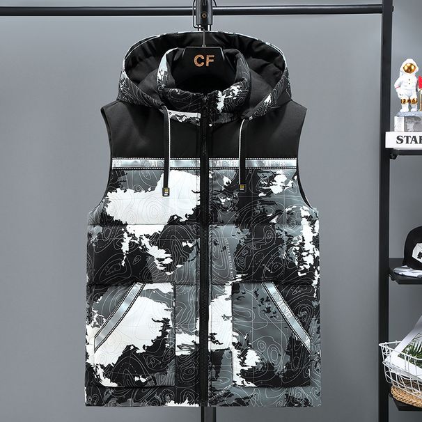 camouflage cotton vest casual outdoor fashion sleeveless down cotton jacket outer factory direct batch_mkmklike.com