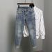 Men's Jeans Trendy Brand Blue Nine Points Versatile Spring New Slim-fitting Small Feet Elastic Trousers_mkmklike.com