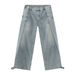 Men's Clothing | New Niche Design Crease Deconstruction American High Street Straight Washed Jeans_mkmklike.com