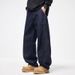 Dark Blue Loose Straight Jeans Men's Spring And Autumn New Relaxed Wide-leg Pants Fashionable Versatile Casual Long Pants_mkmklike.com