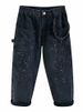 High-Street Straight Leg Washed Jeans For Men - Classic Black Denim Pants With Front Pocket Design (XL-3XL)_mkmklike.com