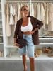 K New Urban Casual Loose Hole Women's Denim Shorts_mkmklike.com