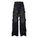 Men's Clothing High Street Washed Distressed Stitching Cat Whisker Jeans Unisex Fashion Brand Loose Wide Leg Straight Trousers_mkmklike.com