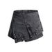 Edgy Denim Jacket & Shorts Set – Oversized Streetwear Co-ord With Distressed Details (S-L, Spring Y2K Revival)_mkmklike.com
