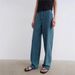 Women's Clothing Row Niche Eco Friendly Denim Four Way Stretch Retro Washed Loose Curved Dividing Line Cocoon Jeans_mkmklike.com