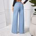 European And American Style High-Waisted Wide-Leg Denim Jeans for Women Loose Retro Drapey Straight Leg Trousers New Summer Fashion_mkmklike.com