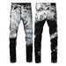 Men's Clothing High Street Jeans Black Slim Fit P Brand New Elastic Slim Fit Men's Clothing Miscellaneous Pants_mkmklike.com