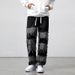 Pulse High Street Tassel Patchwork Straight Wide-Leg Pants European And American Plus Size Men's Jeans Cross-Border Exclusive_mkmklike.com