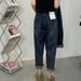 Plus-size Vintage Ripped Straight-leg Jeans For Women, New Loose-fitting Slimming High-waisted Harem-style Dad Pants_mkmklike.com