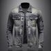 Trendy Streetwear American Tough Guy Vintage Fashion Denim Men's Cycling Motorcycle Suit Workwear Jacket_mkmklike.com