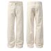 Men's Clothing & Archer0603 & Off White Splashed Design Pure Cotton Straight Leg Pants Minimalist Ripped Versatile Jeans For Men_mkmklike.com