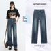 In-stock Lyocell Ultra-thin Soft Denim Narrow Straight High-waisted Fashionable Slimming Slightly Stretchy Women's Jeans_mkmklike.com