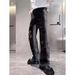 Men's Retro High Street Ripped Jeans Summer Thin Style Trendy Hip Hop Loose Straight Leg Casual Trousers_mkmklike.com