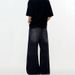 Vintage Washed Black Straight-Leg Jeans – Oversized Streetwear Denim Pants For Men (S-XL)_mkmklike.com