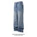 Men's Clothing Wash Bootcut Jeans - Vintage Blue Denim Pants With Cleanfit Style, Comfortable Mid-Rise & Stretch Fit For Casual Wear (M-5XL)_mkmklike.com