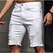 Men's Ripped Distressed Jeans - Artfully Torn Details & Slim Straight Fit For Edgy Street Style_mkmklike.com
