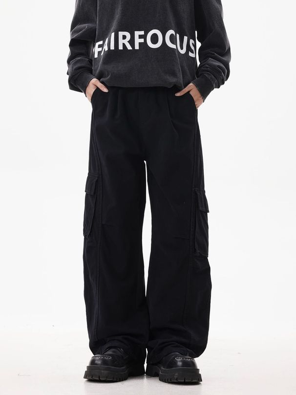 Men's Retro Vintage Workwear Jeans Loose Casual Deconstructed Distressed Straight Leg Pants Wear & Archer0603 American Style_mkmklike.com