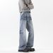 Cleanfit Cat Whisker Jeans For Men – Vintage Washed Stretch Denim With Subtle Flare (M-5XL) – High Street Baggy Trousers For Urban Streetwear_mkmklike.com