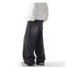 Men's Stretch Jeans Loose Straight Leg Wide Leg Pants Yellow Mud Dye Autumn Wash_mkmklike.com