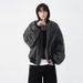 American Retro Baseball Men, Loose Casual Short Hooded PU Leather Design Texture Jacket For Spring And Autumn_mkmklike.com