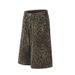 Men's Clothing Retro Straight Wide Leg Leopard Print Pants Men And Women Trendy High Street Loose Denim Shorts Summer Cropped Pants_mkmklike.com