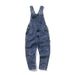 1 Japanese American Style Simple Retro Denim Overalls Men's Trendy Loose Casual Straight Workwear Suspender Jumpsuit_mkmklike.com