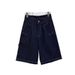 Women's High Waist Color Blocked Denim Shorts Summer Thin Loose Straight Leg Slimming Retro Style Five Point Pants_mkmklike.com