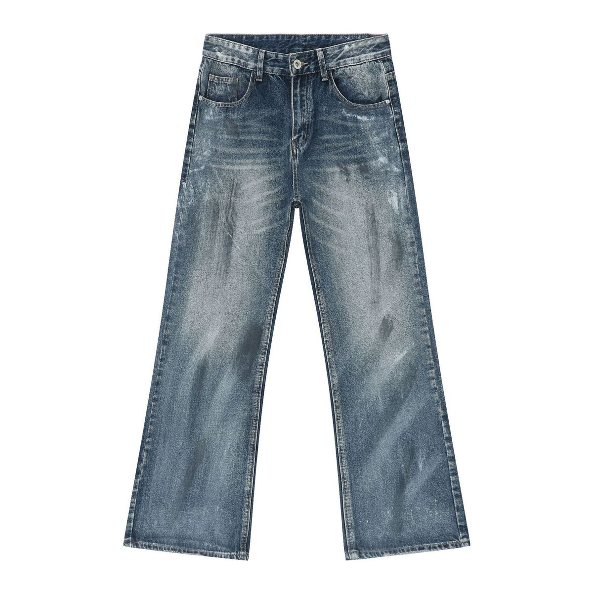 EF JEANS | 2024 New American Retro Old Polished And Slightly Straight Versatile Casual Jeans_mkmklike.com