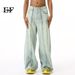 EF JEANS | 2024 New Product, Light-colored Straight Wide-leg Jeans, Loose Mopping And Washing, Casual And Versatile Tide_mkmklike.com