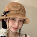 Hot Sale Korean Bow Sweet Bucket Hats New Women Casual Sunshade Hollow Out Versatile Travel Breathable Fashion Elegant Fisherman_mkmklike.com