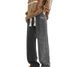 Men's Clothing Straight Leg Jeans, Spring Versatile Loose American High Street Casual Hello Letter Long Pants_mkmklike.com