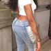 Y2K High Waist Lace Up Jeans For Women Casual High Elastic Long Pants_mkmklike.com