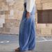 Vintage-Inspired High-Waisted Flared Jeans For Women – Embroidered Denim, Stretchy & Comfortable (Blue, S-XXL)_mkmklike.com