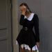 Women's Clothing Long-sleeved Doll Collar Skirt Design Niche Two-piece Dress_mkmklike.com