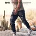 Men's Slim Fit Straight Leg Jeans Streetwear Brand Chrome Hearts Ripped Denim Trousers_mkmklike.com