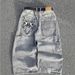 2026 Environmentally Friendly Fabric Old Retro Washed Jeans American High Street Trendy Cool Men And Women Versatile Ins Hip Hop Wide Leg Jeans_mkmklike.com
