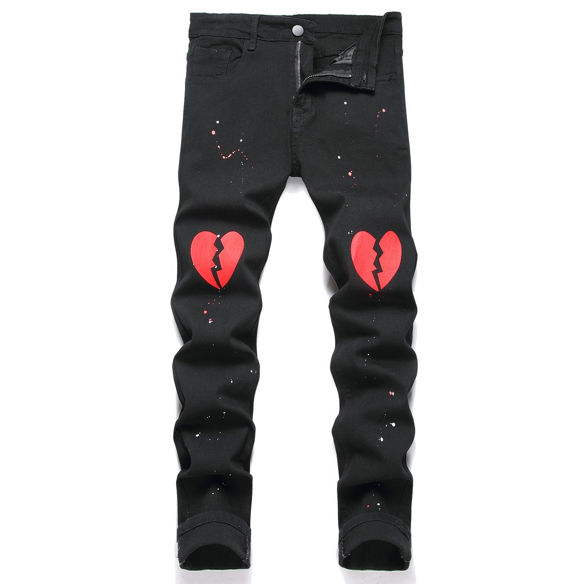 Men's Clothing Trendy Stretch Casual Digital Print Men's Jeans_mkmklike.com