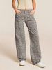 Women's Straight Leg Jeans Leopard Print Denim Street Fashion_mkmklike.com
