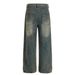 Fun Cartoon Embroidered Loose Jeans For Men Trendy Design Niche Hip-Hop Vintage Washed Straight Long Pants_mkmklike.com