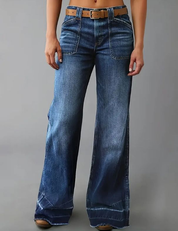 Women's Clothing Spring And Autumn New Retro High Waist Straight Loose Slim All Match Jeans_mkmklike.com