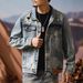 Pulse Pulse Maple House Clothing / Men's Distressed Trendy Autumn Winter European American Style Casual Denim Top Workwear Jacket_mkmklike.com
