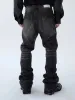 2025 American Retro Y2K Streetwear Washed Black Slim Flared Jeans Pants For Men Clothing Cotton Long Trousers Ropa_mkmklike.com