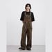 Pure Free-Range Culture Leopard Print Overalls Wom Summer Small Size Workwear Design Straight Wide-Leg Dim Jumpsuit For_mkmklike.com